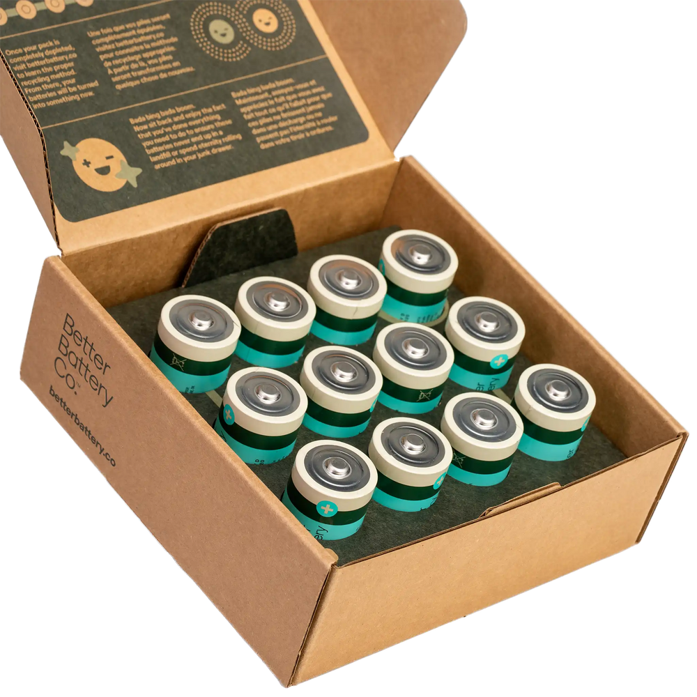 
                  
                    D Cell Carbon Neutral Recyclable Battery | 12 Pack |  by Better Battery Co.
                  
                
