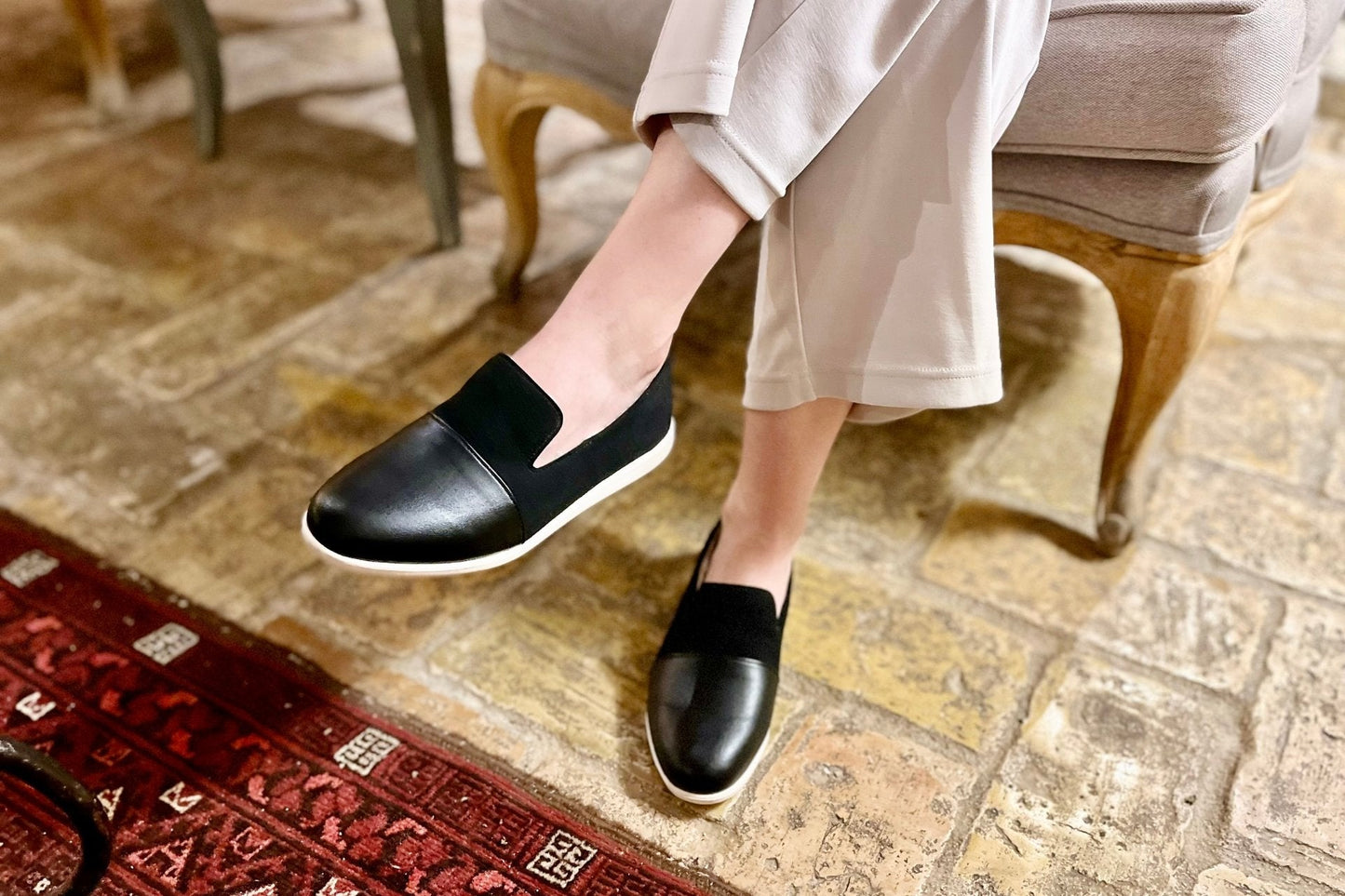 
                  
                    Plant-Based & Recycled Material Black House Loafers by Dooeys
                  
                