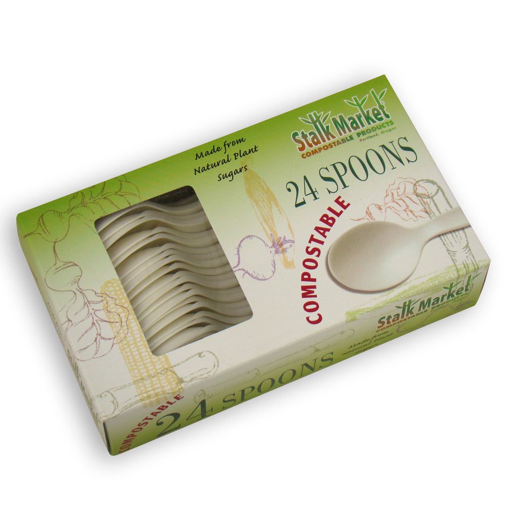 6.5” Compostable Spoon | White - Retail Pack - 576 Count