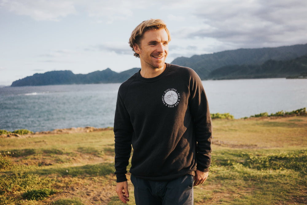 Unisex Sweatshirt - Eco-Fleece - Circle Logo by Rice Love