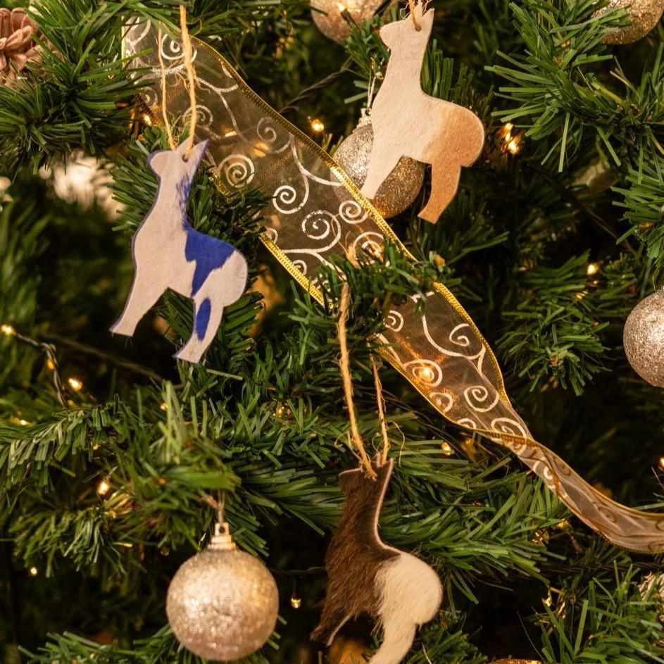 Rustic Llama Tree Ornament