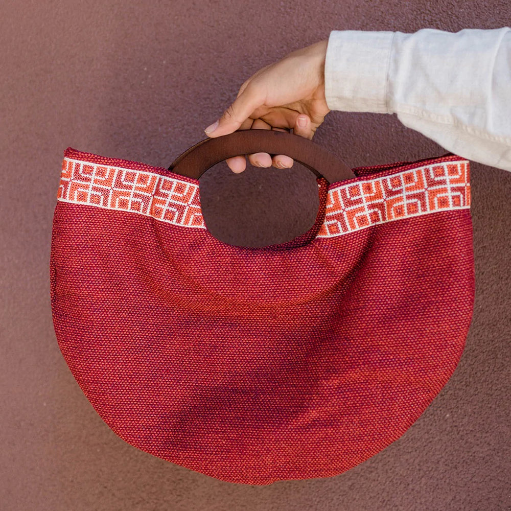 
                  
                    Half Moon Clutch in Red
                  
                