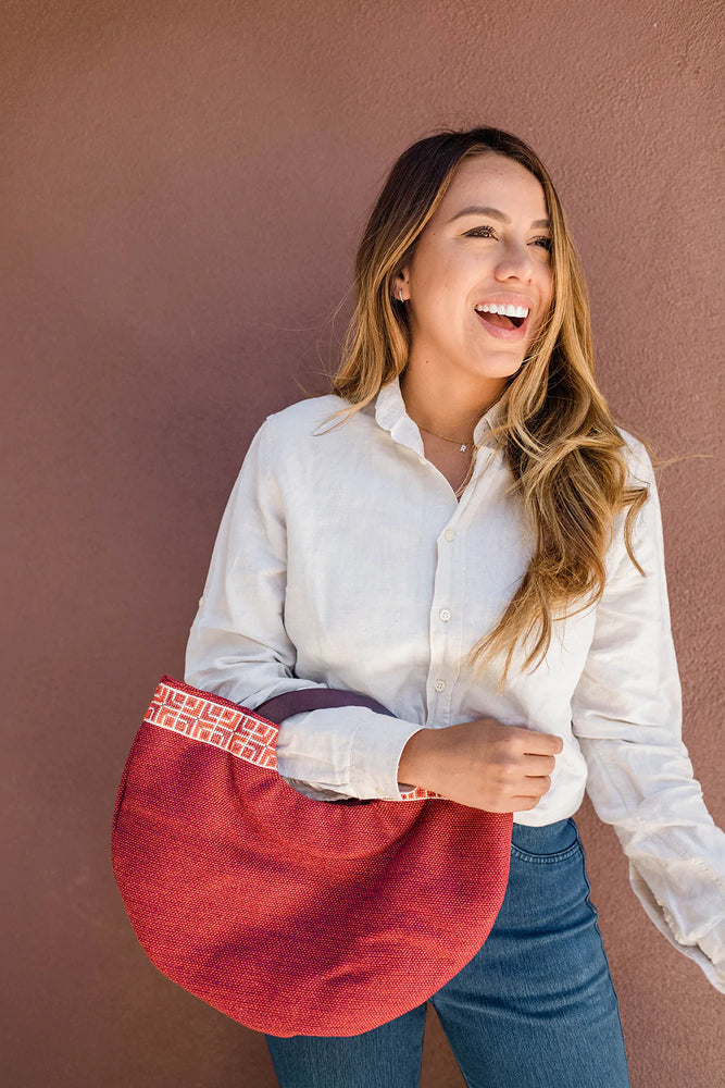 
                  
                    Half Moon Clutch in Red
                  
                