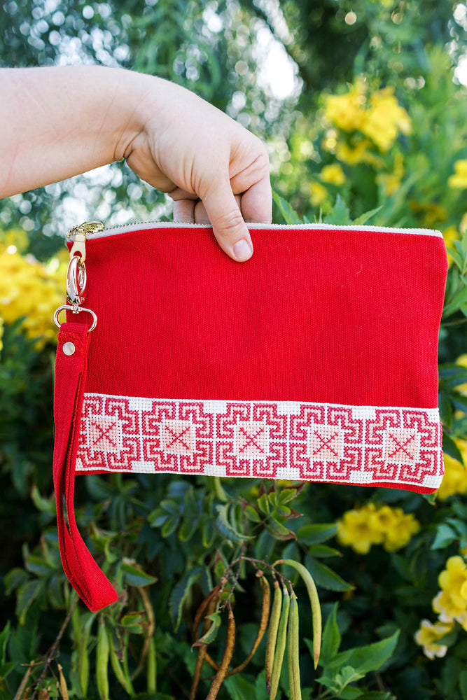 
                  
                    Red Tatreez Pouch
                  
                