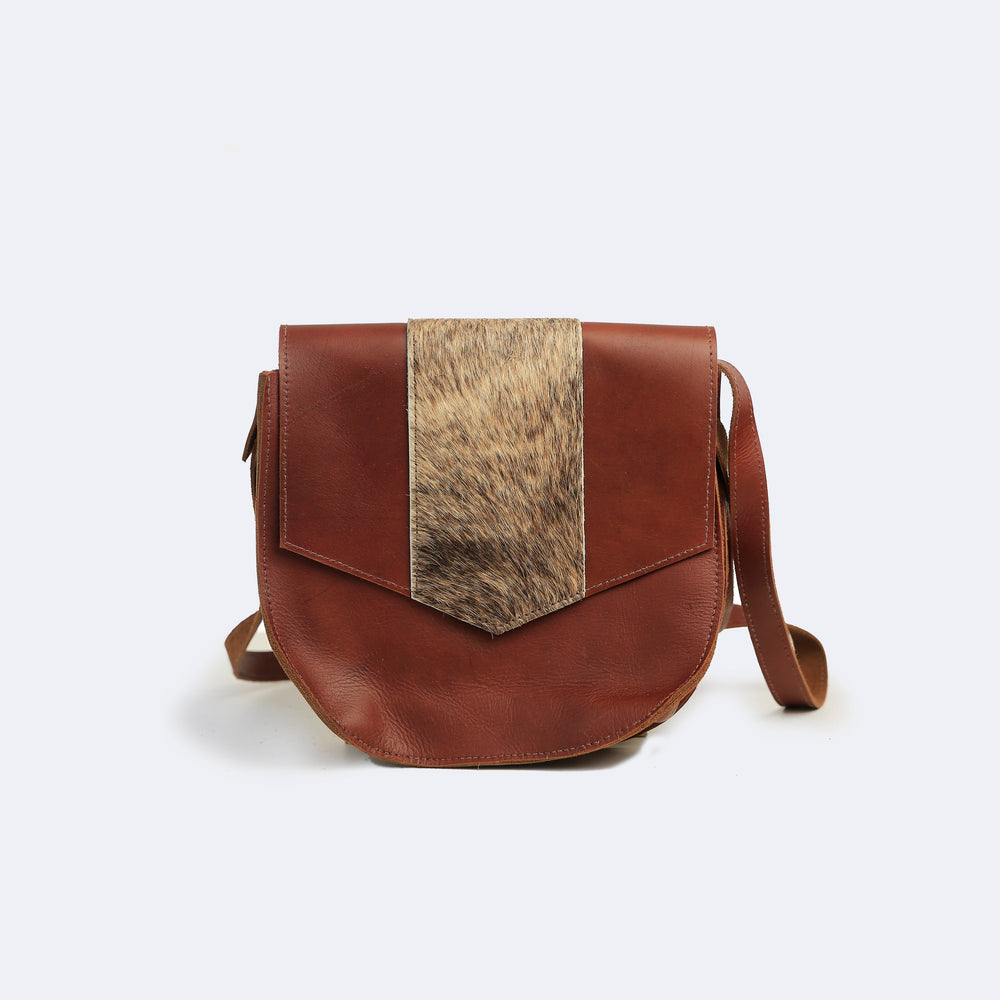 Two-Tone Satchel in Brindle