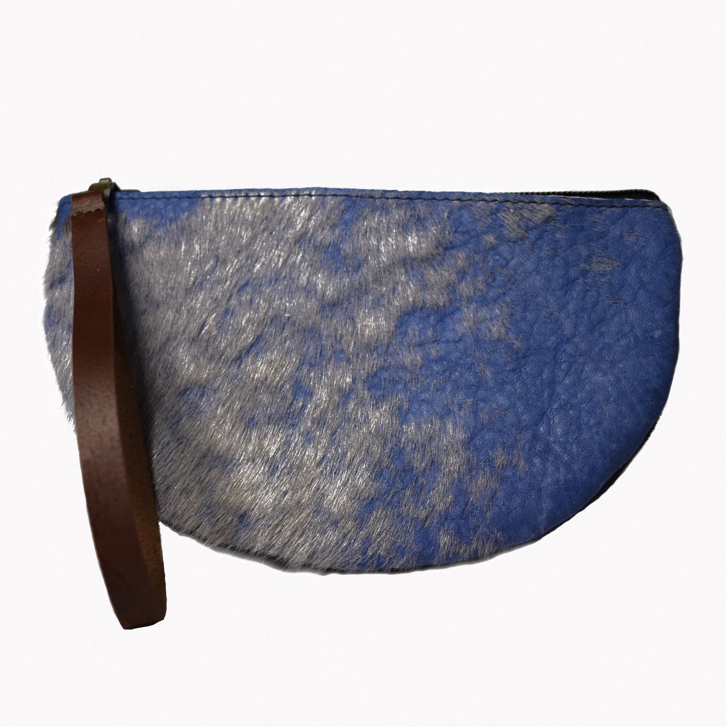 
                  
                    Half-Moon Wristlet in Stone Blue
                  
                