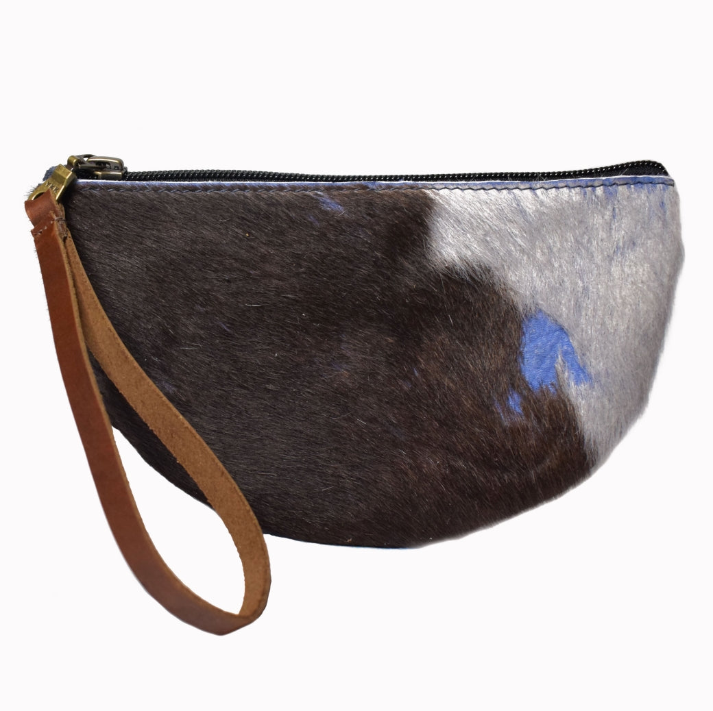 
                  
                    Half-Moon Wristlet in Stone Blue
                  
                