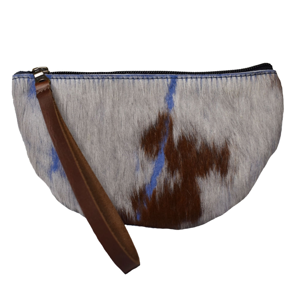 
                  
                    Half-Moon Wristlet in Stone Blue
                  
                