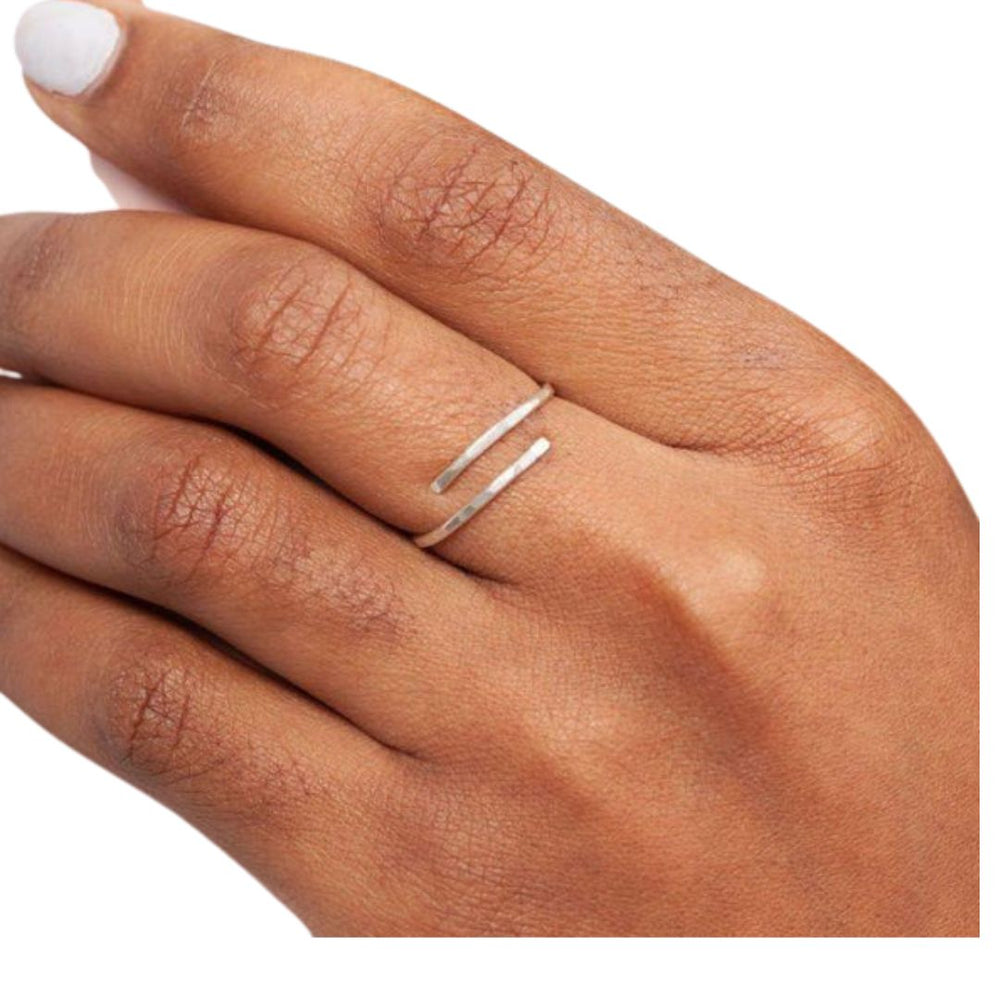 Hand-Hammered Wrap Ring by Made for Freedom