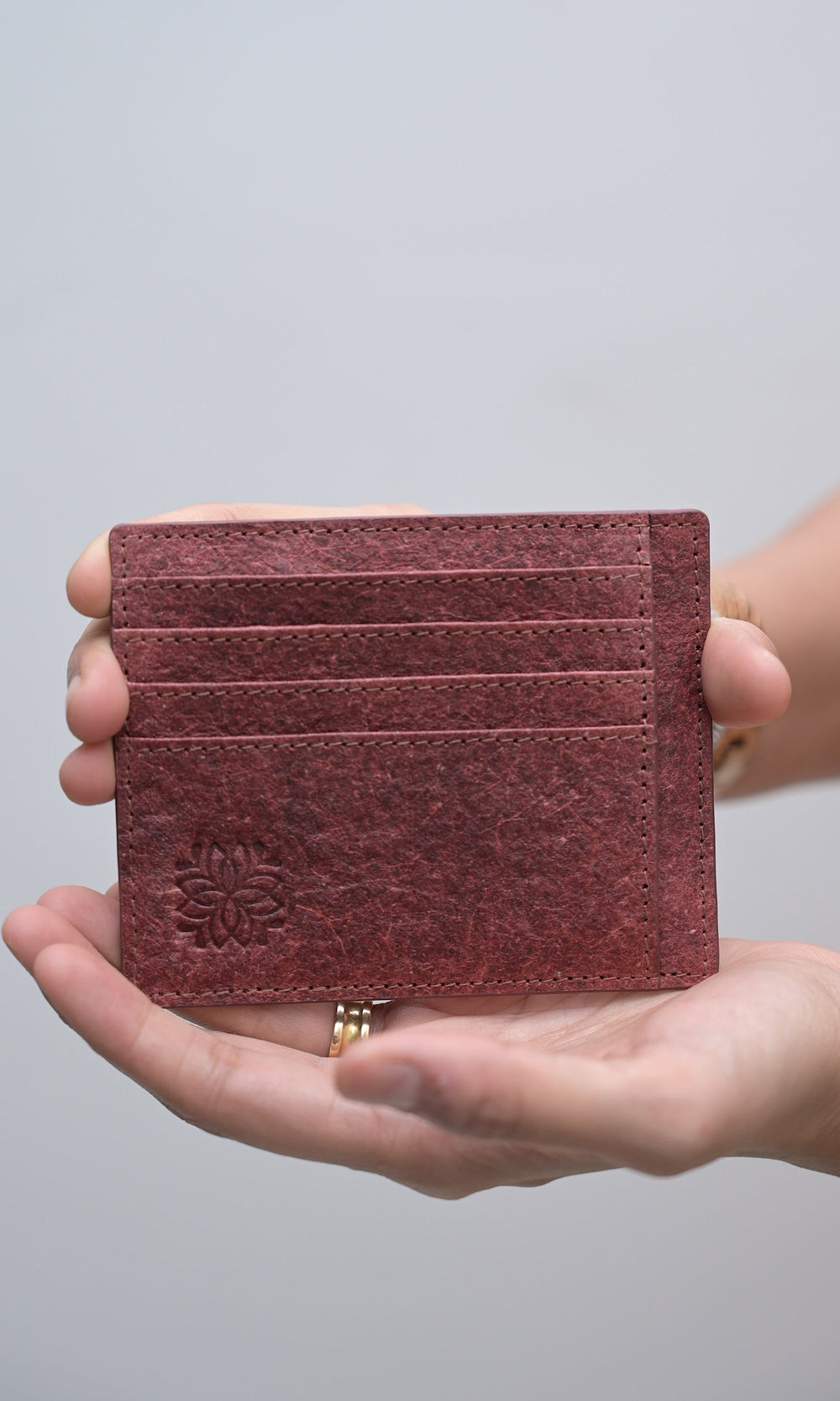 Natural Red Card Holder by Zenkindstore