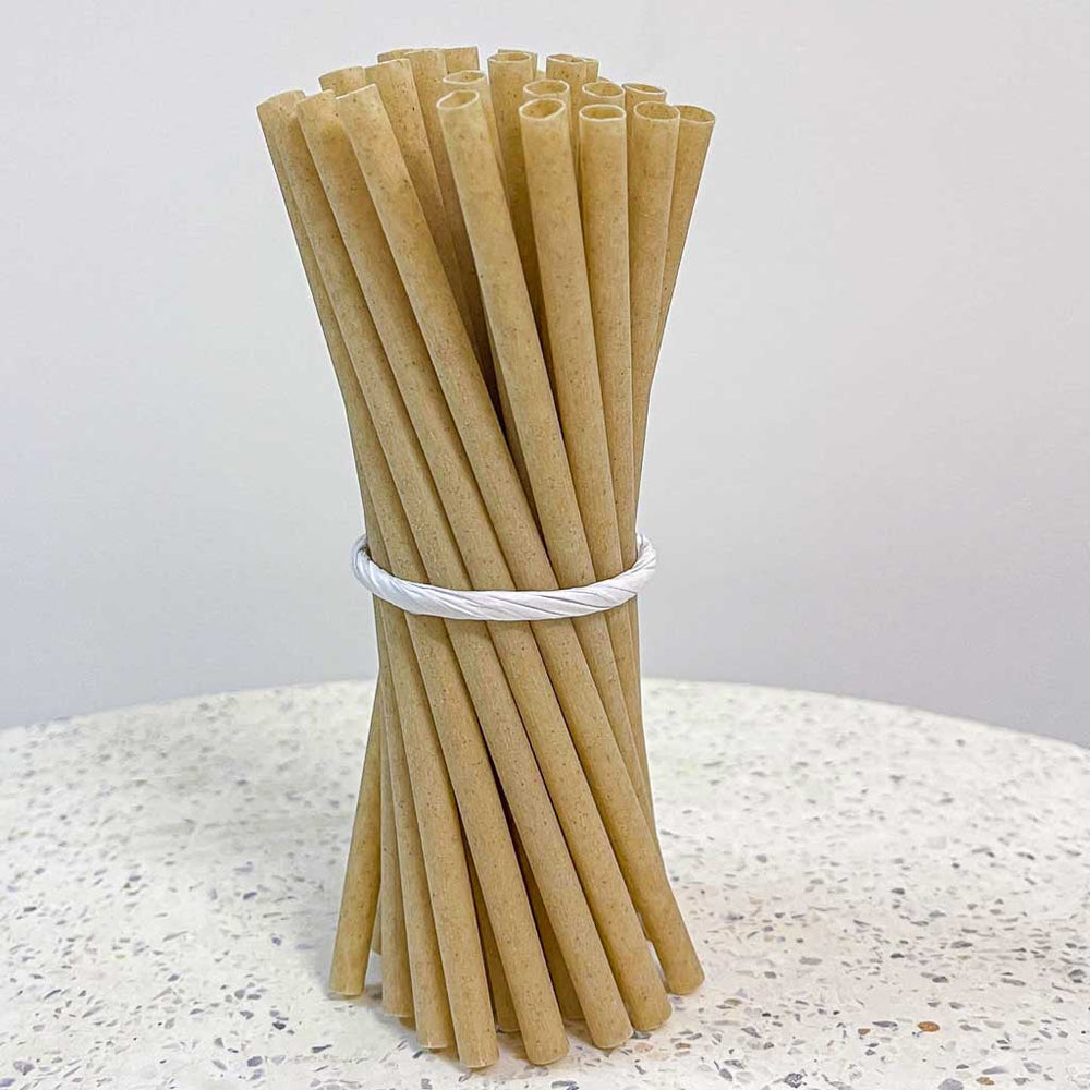 EQUO Sugarcane Drinking Straws (Wholesale/Bulk), Cocktail Size - 1000 count
