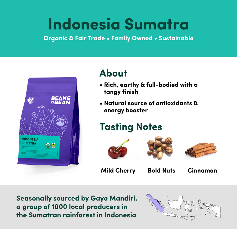 
                  
                    Indonesia Sumatra by Bean & Bean Coffee Roasters
                  
                