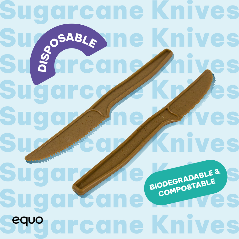 EQUO Sugarcane Knives (Wholesale/Bulk) - 1000 count