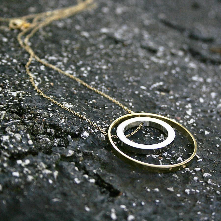 
                  
                    Lisa Two-tone Circle Necklace by Made for Freedom
                  
                