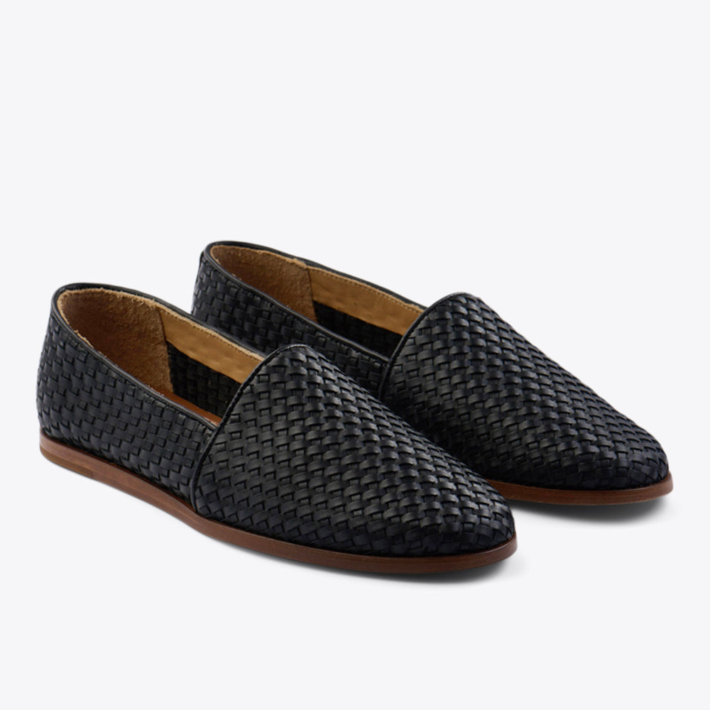 Alejandro Woven Slip On Woven Black