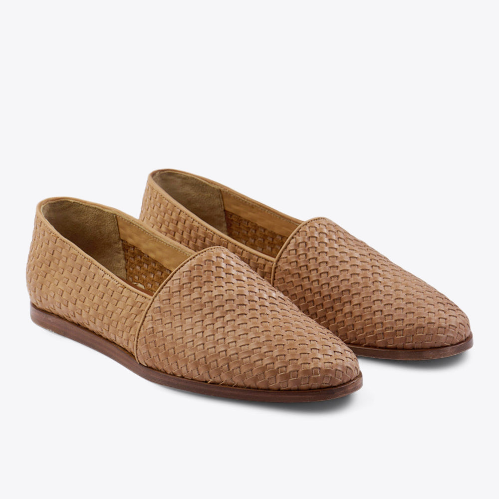 Alejandro Woven Slip On Woven Almond