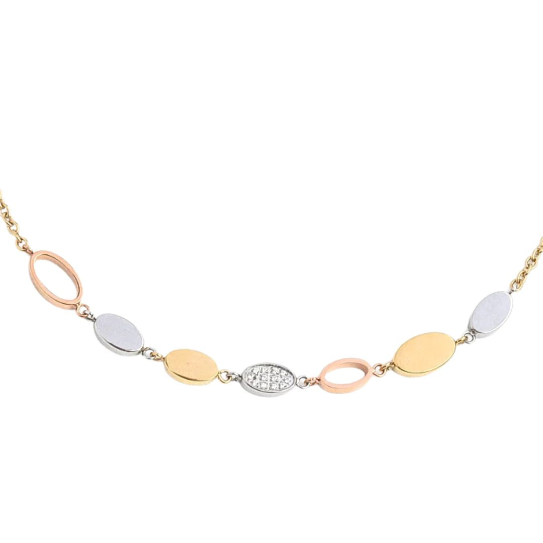 
                  
                    Metal Noncommittal Tricolor Necklace by Made for Freedom
                  
                