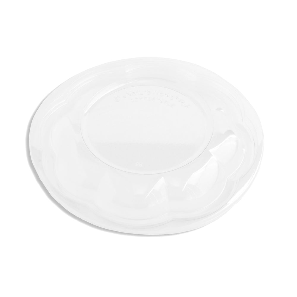 24|32-Ounce Clear PLA Salad Bowl Lid, 300-Count Case by TheLotusGroup - Good For The Earth, Good For Us