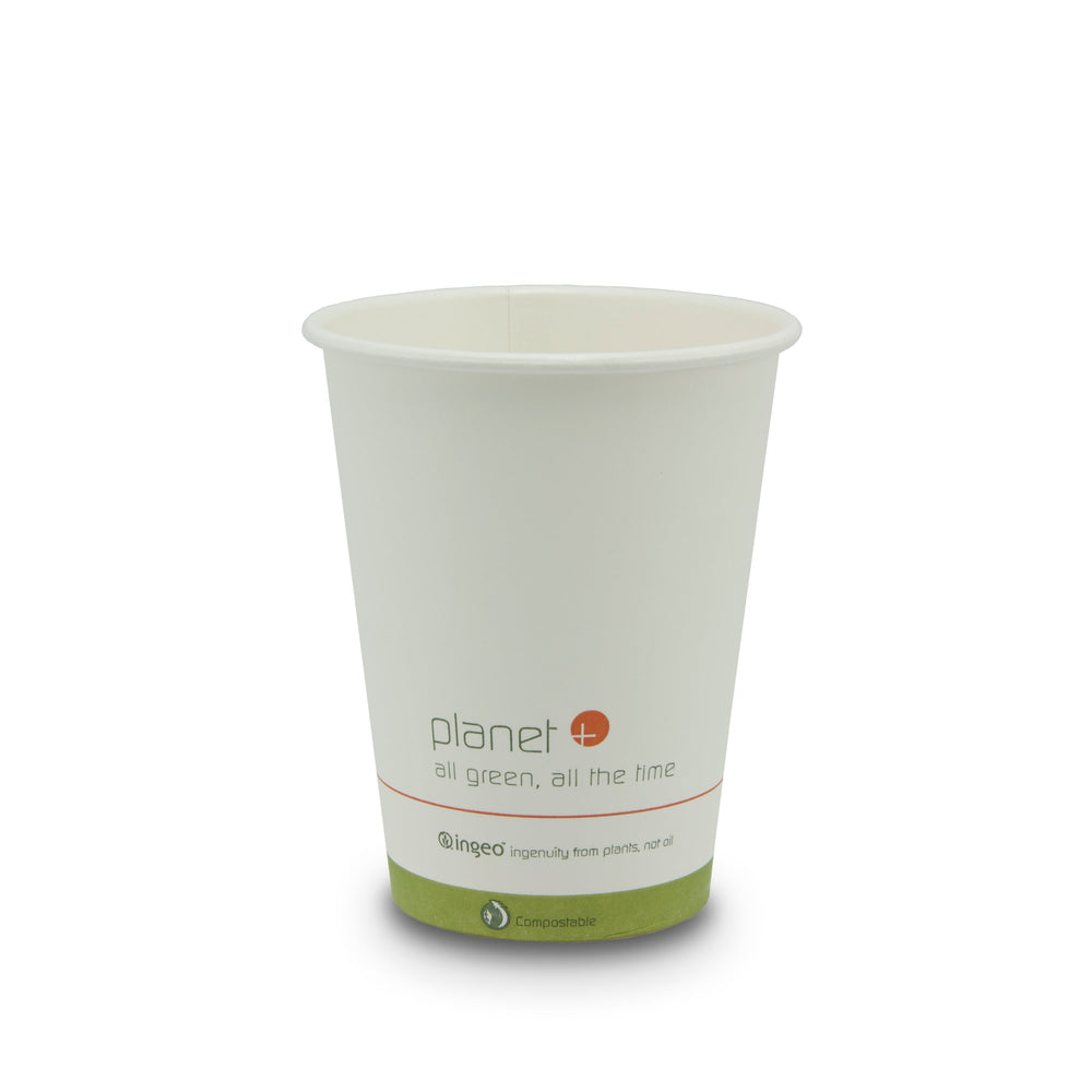 10-Ounce 100% Compostable PLA Laminated Hot Cup, 1000-Count Case