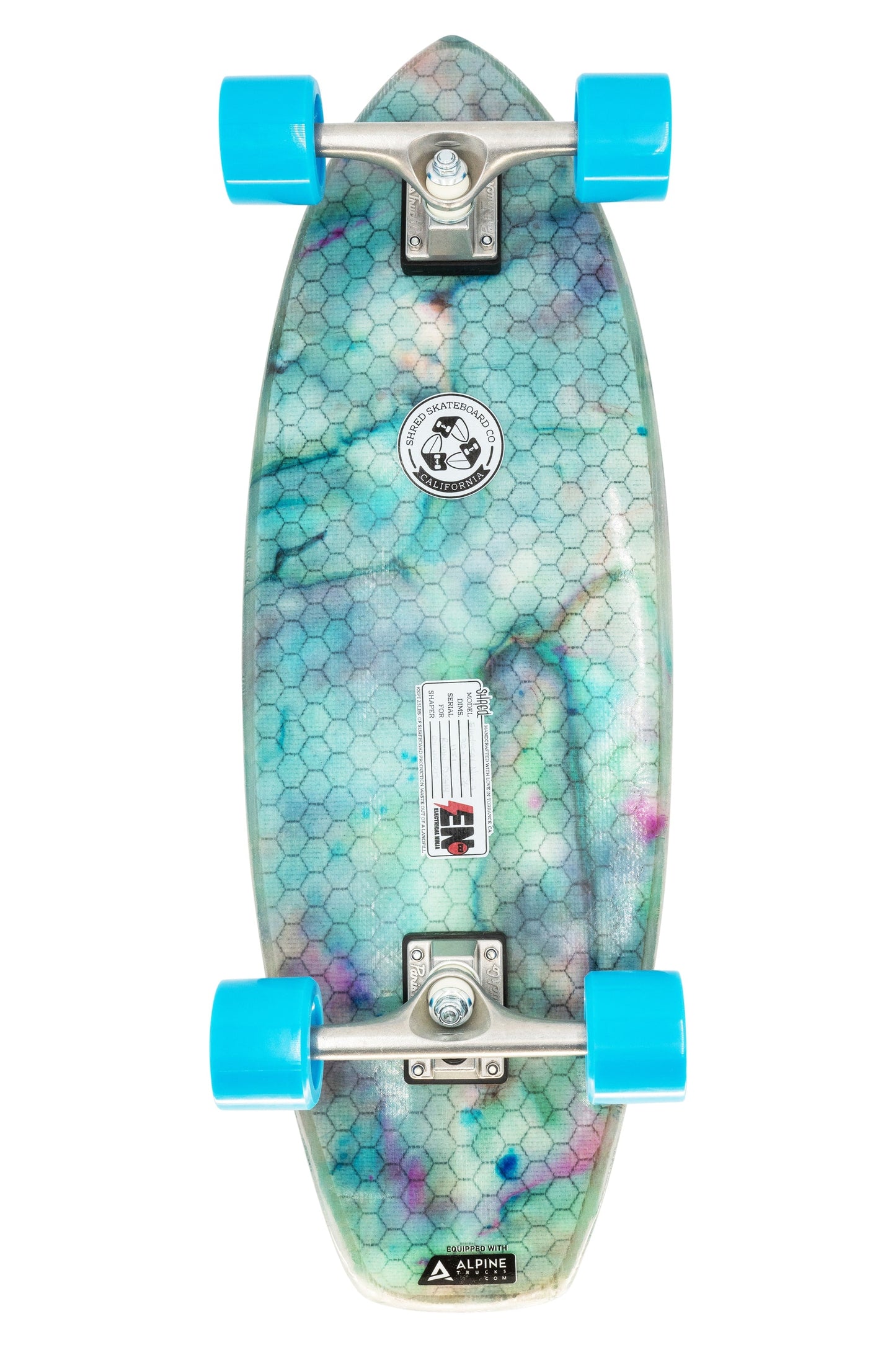 
                  
                    Surfskate - Electrical Ninja ( 30”) - Green Tie Dye by Shred Skateboard Co
                  
                