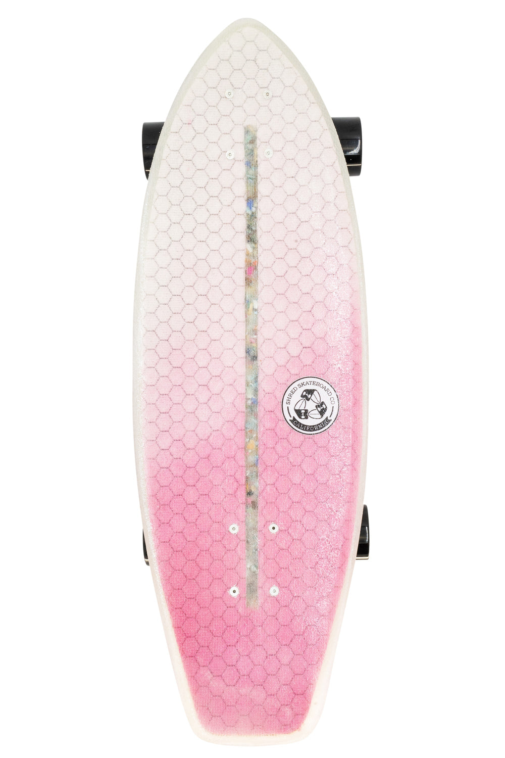Surfskate - Electrical Ninja (30”) - Color Fade Hot Pink by Shred Skateboard Co