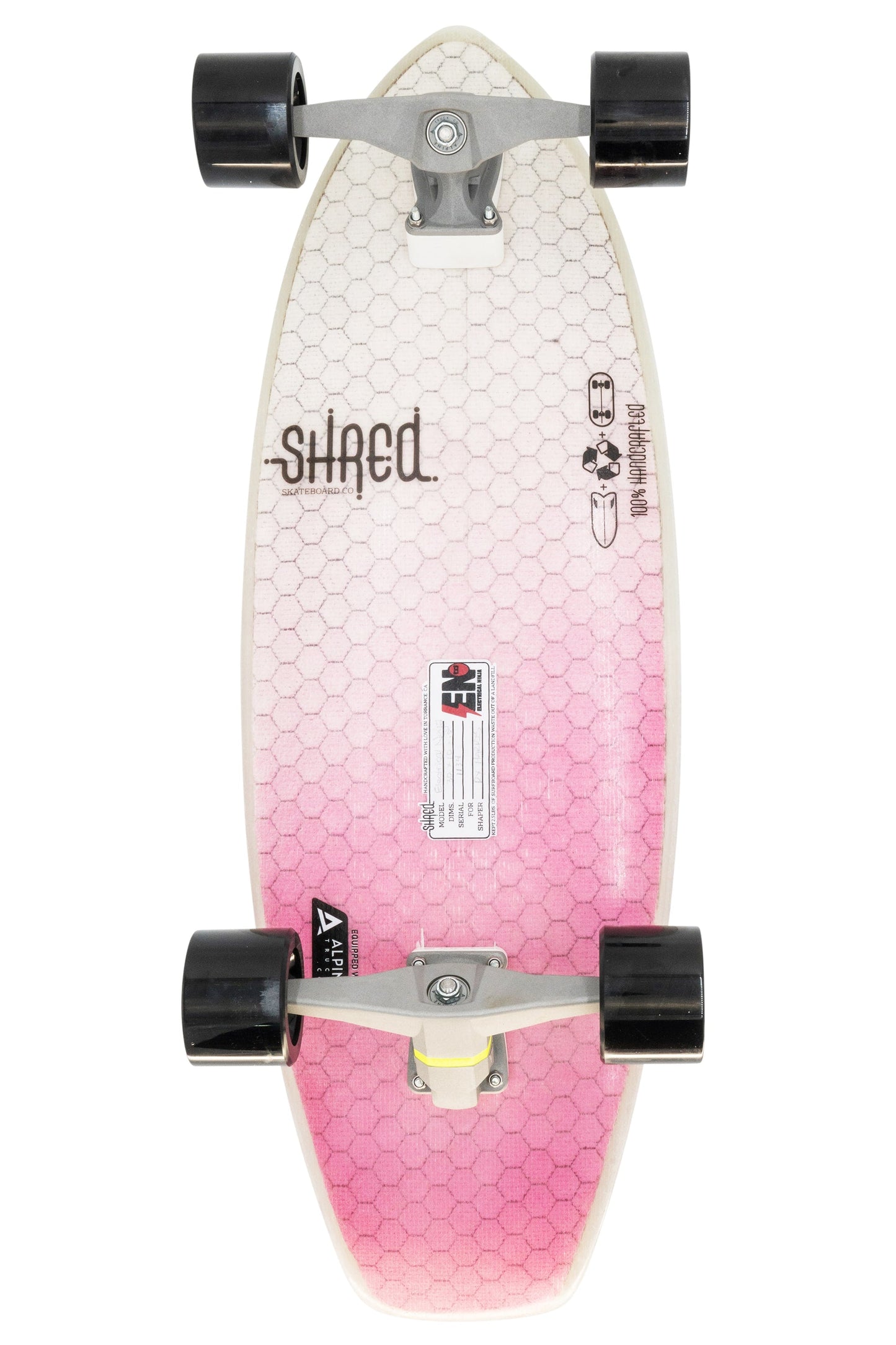 
                  
                    Surfskate - Electrical Ninja (30”) - Color Fade Hot Pink by Shred Skateboard Co
                  
                