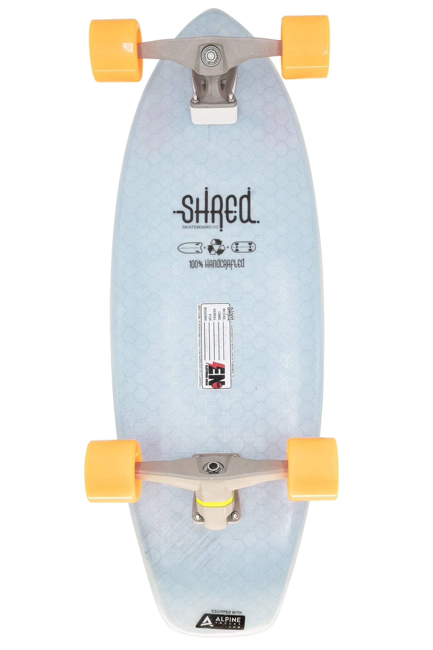 
                  
                    Surfskate - Electrical Ninja ( 30”) - Resin Tint Light Blue by Shred Skateboard Co
                  
                