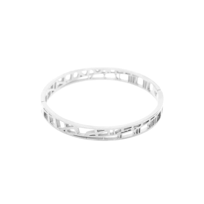 Restoring Justice Bangle - Stainless Steel 7.5 inch by Made for Freedom