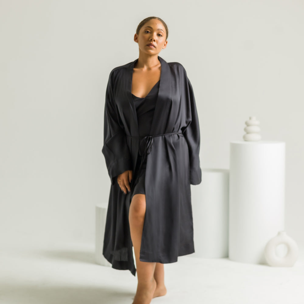 
                  
                    Sateen Robe by ettitude
                  
                