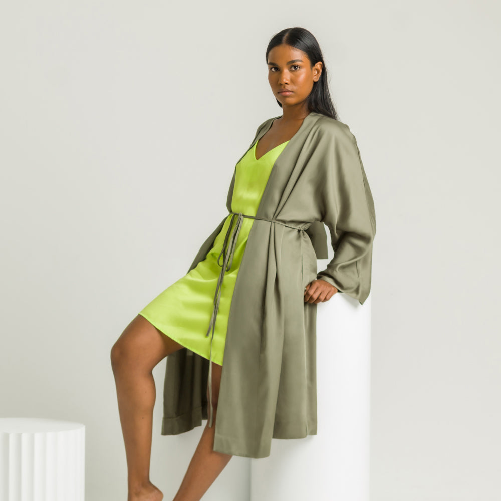 
                  
                    Sateen Robe by ettitude
                  
                