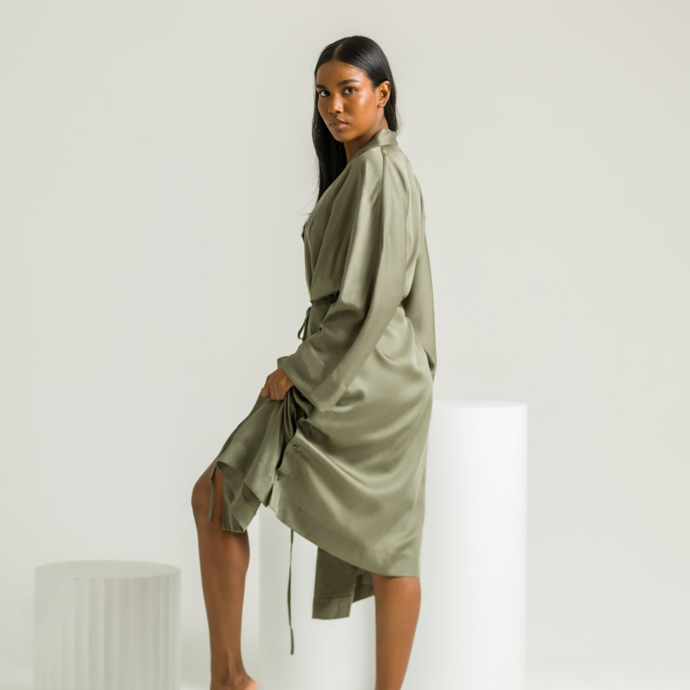 
                  
                    Sateen Robe by ettitude
                  
                