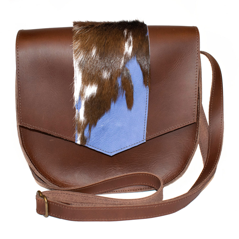 
                  
                    Two-Tone Satchel in Stone Blue
                  
                