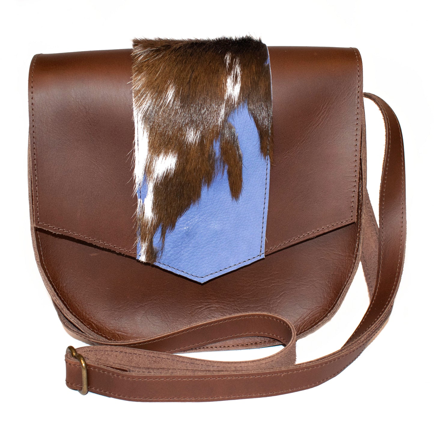 
                  
                    Two-Tone Satchel in Stone Blue
                  
                