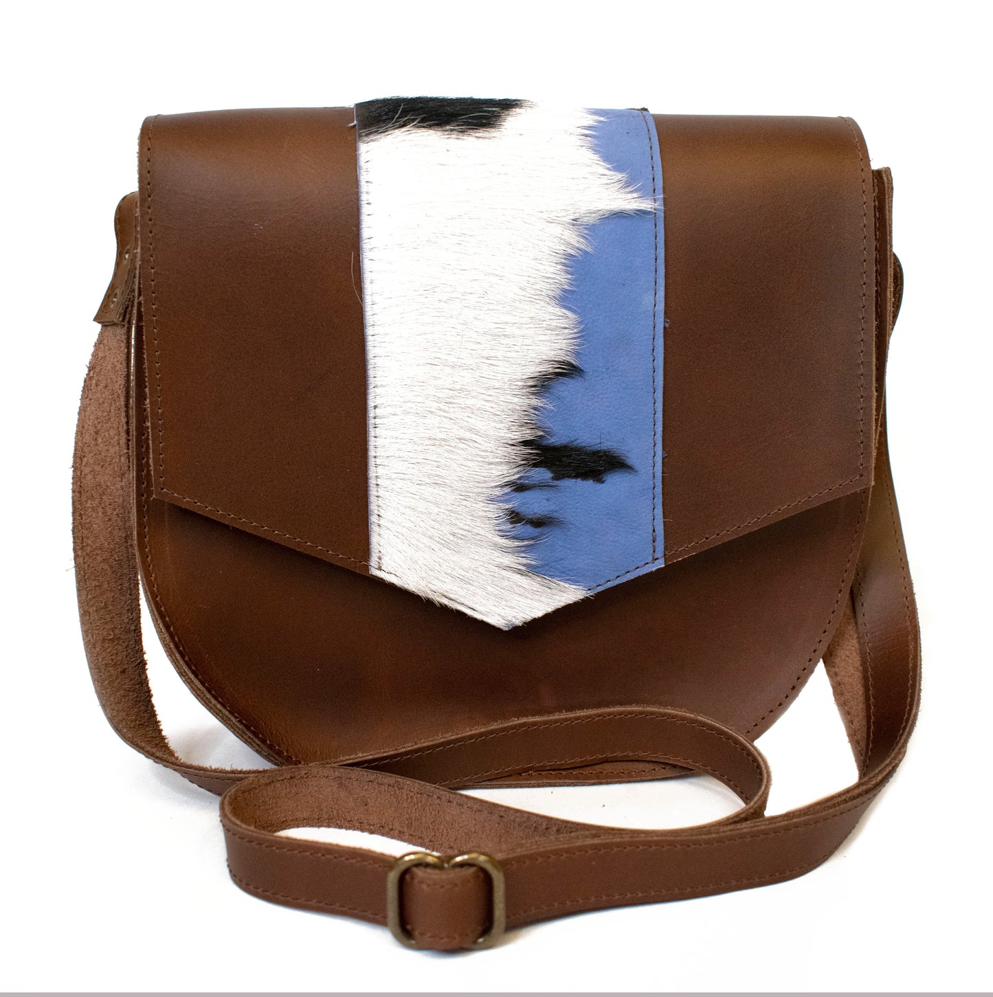 
                  
                    Two-Tone Satchel in Stone Blue
                  
                