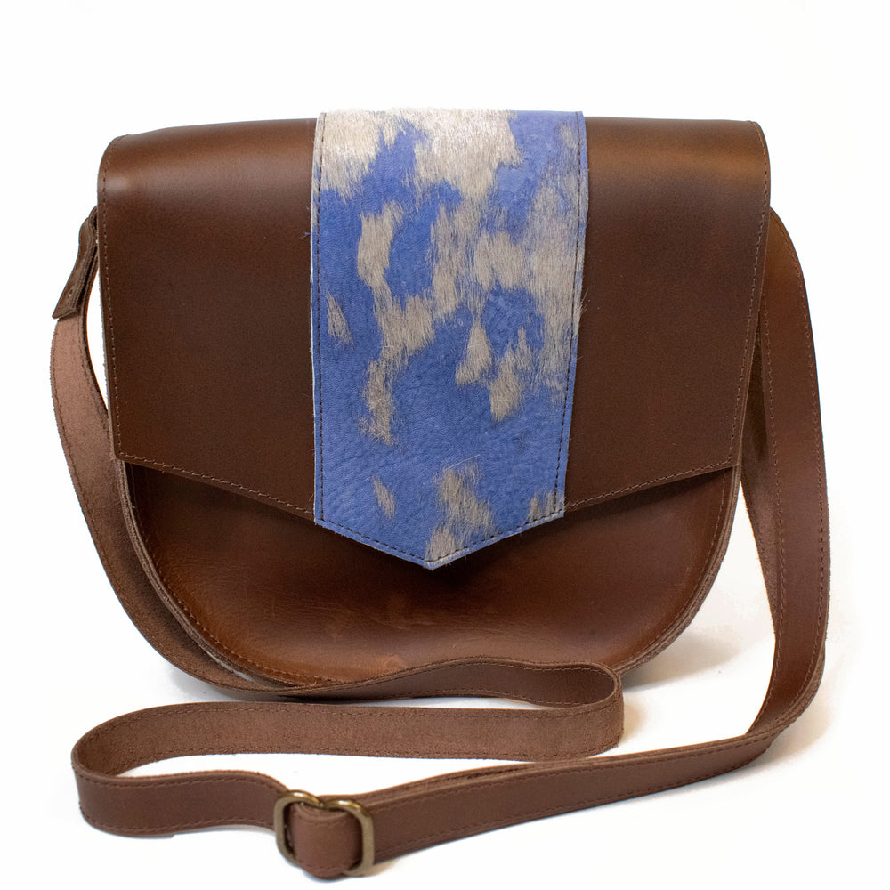 
                  
                    Two-Tone Satchel in Stone Blue
                  
                