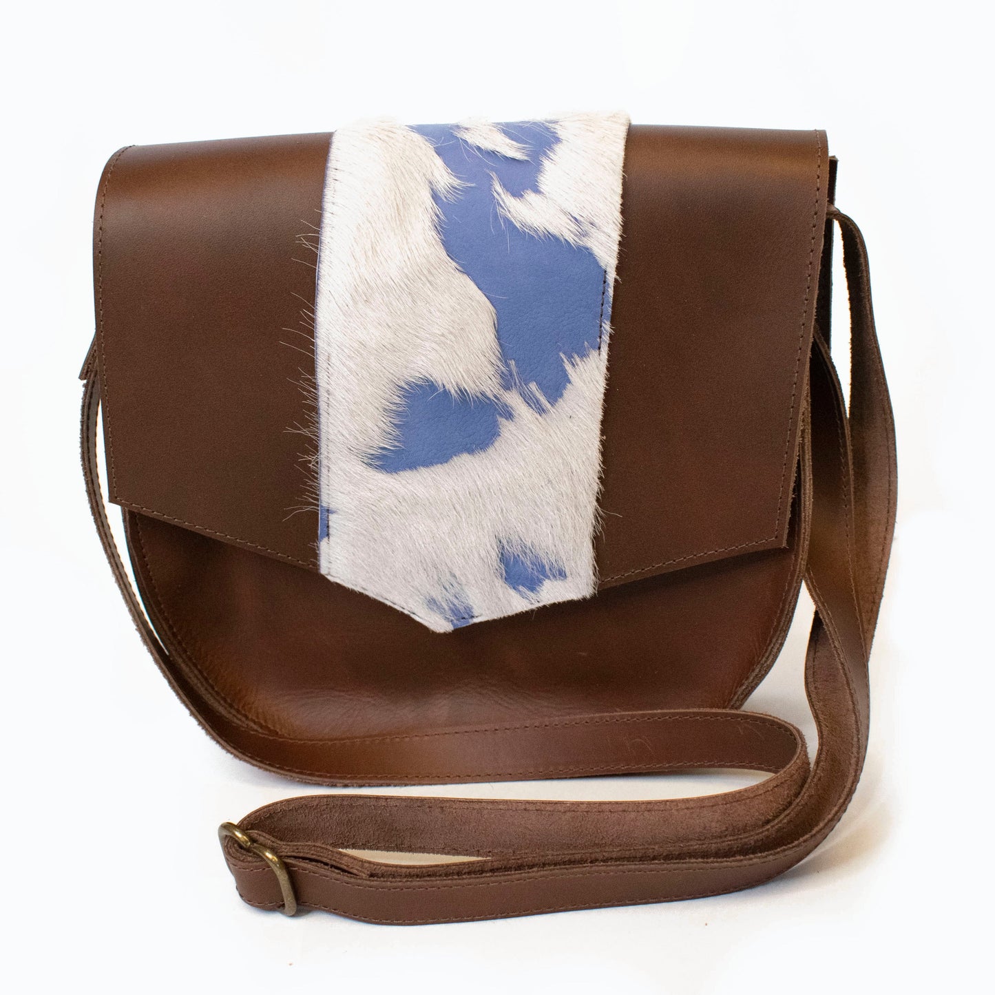 
                  
                    Two-Tone Satchel in Stone Blue
                  
                
