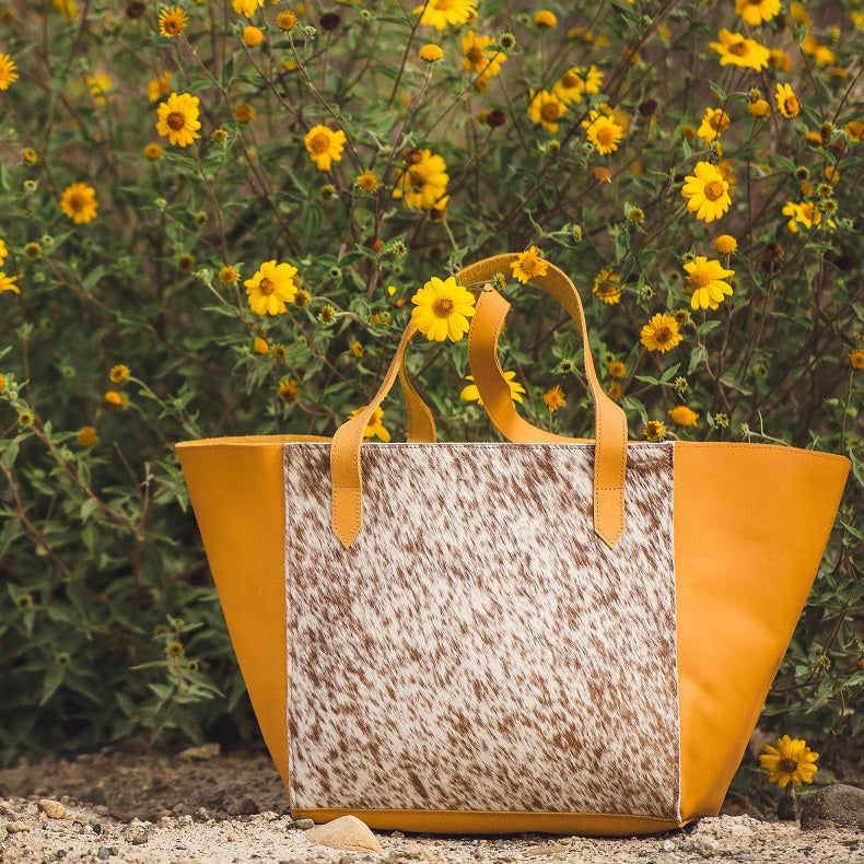 Speckled Two-Tone Tote