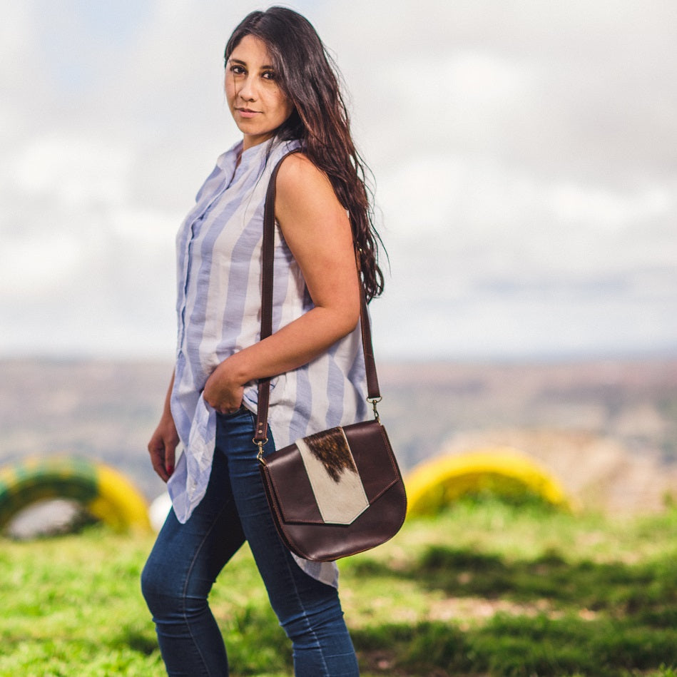 
                  
                    Two-Tone Satchel in Pinto
                  
                