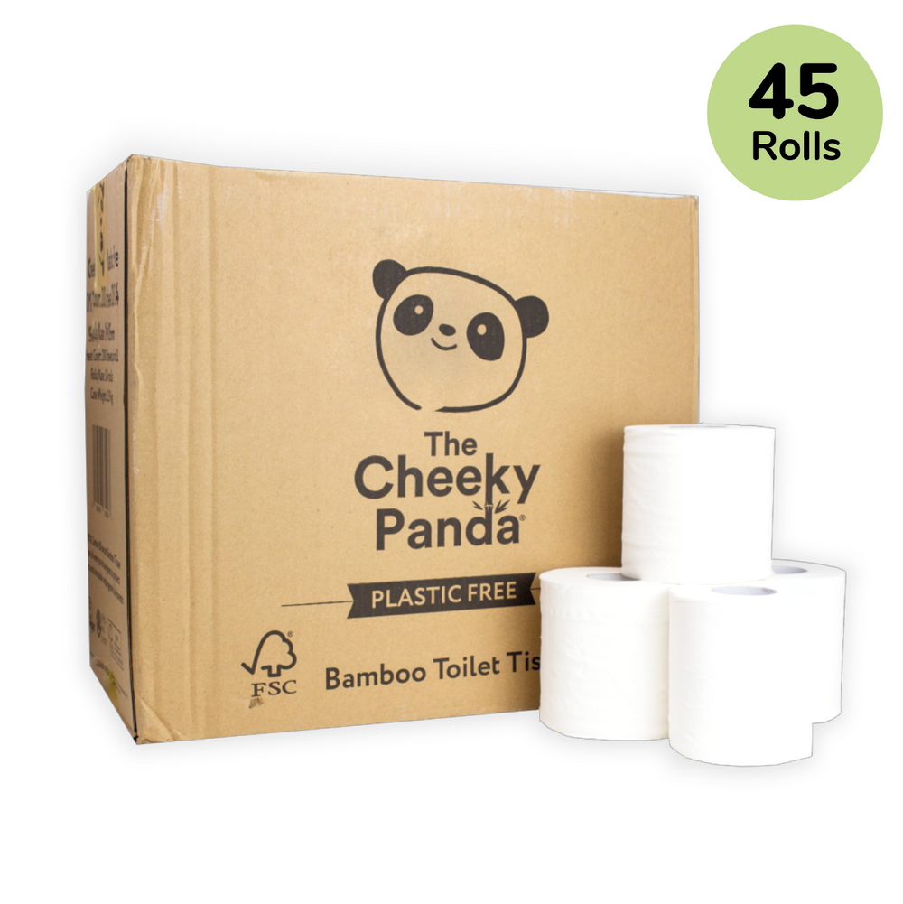Bamboo Toilet Paper | 45 Rolls | Plastic-Free