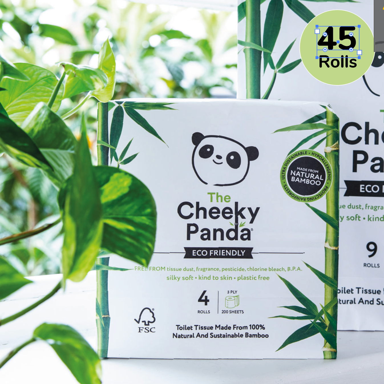 
                  
                    Bamboo Toilet Paper | 45 Rolls | Plastic-Free
                  
                