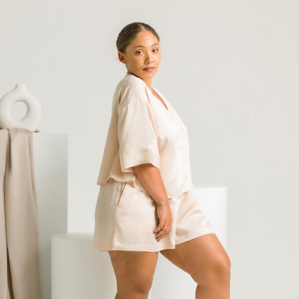 
                  
                    Sateen Short Sleeve Shirt by ettitude
                  
                
