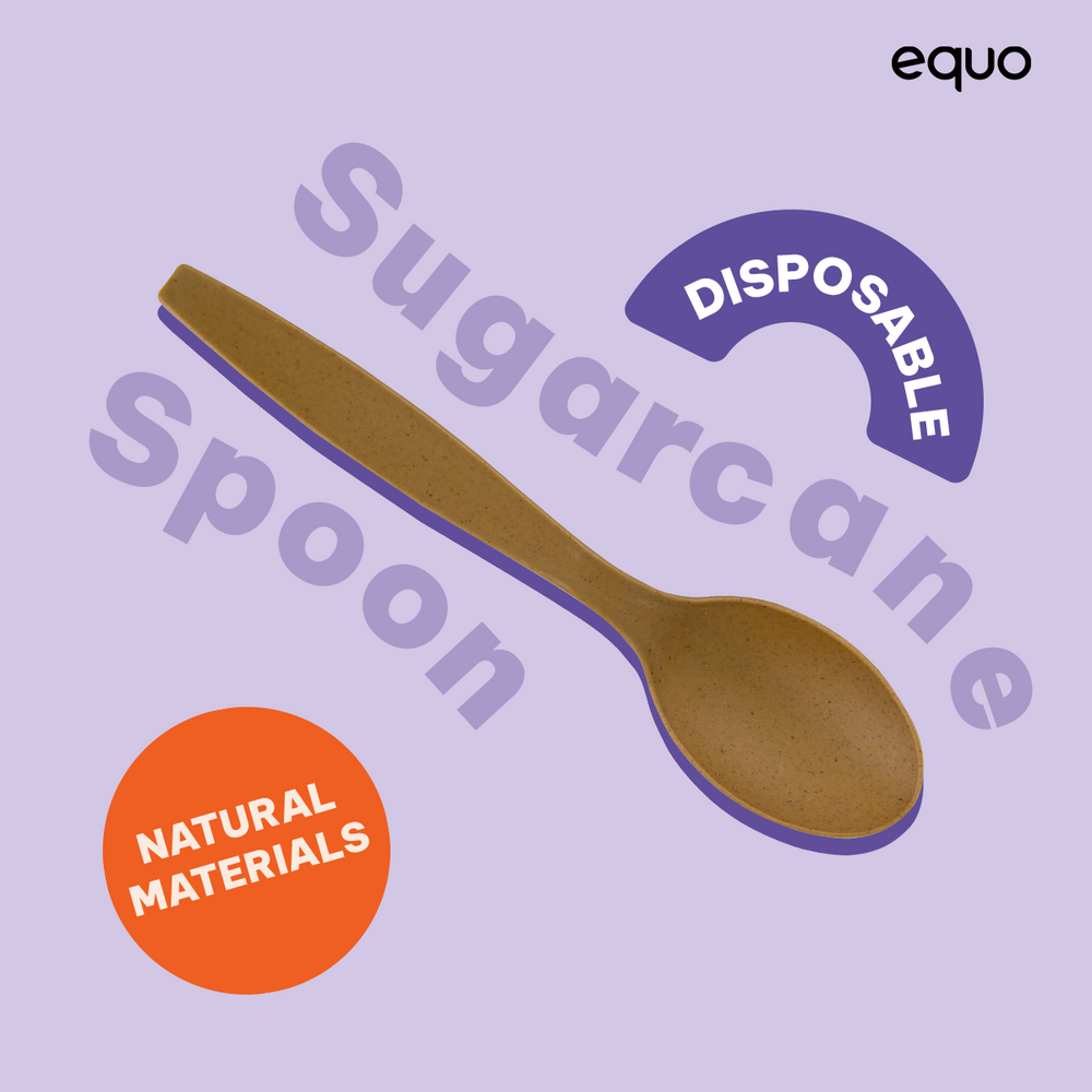 EQUO Sugarcane Spoons (Wholesale/Bulk) - 1000 count