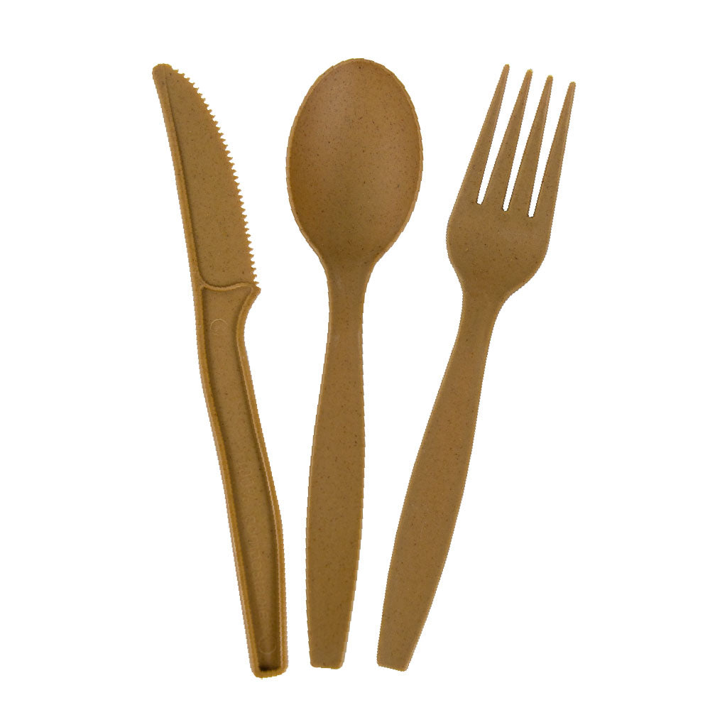 
                  
                    EQUO Sugarcane Utensils (Forks, Knives, Spoons) - Pack of 30 (10 each)
                  
                