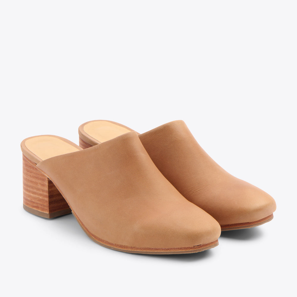 All-Day Heeled Mule Almond