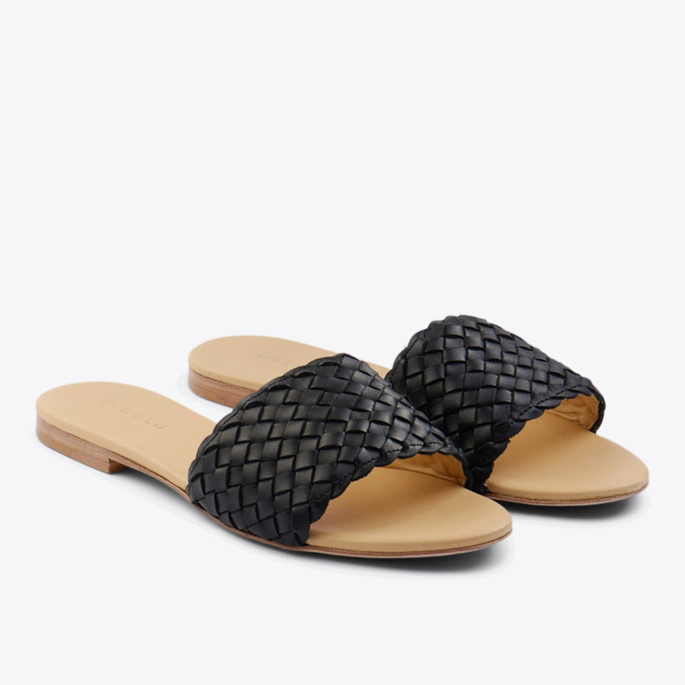 Isla Woven Slide Sandal Woven Black