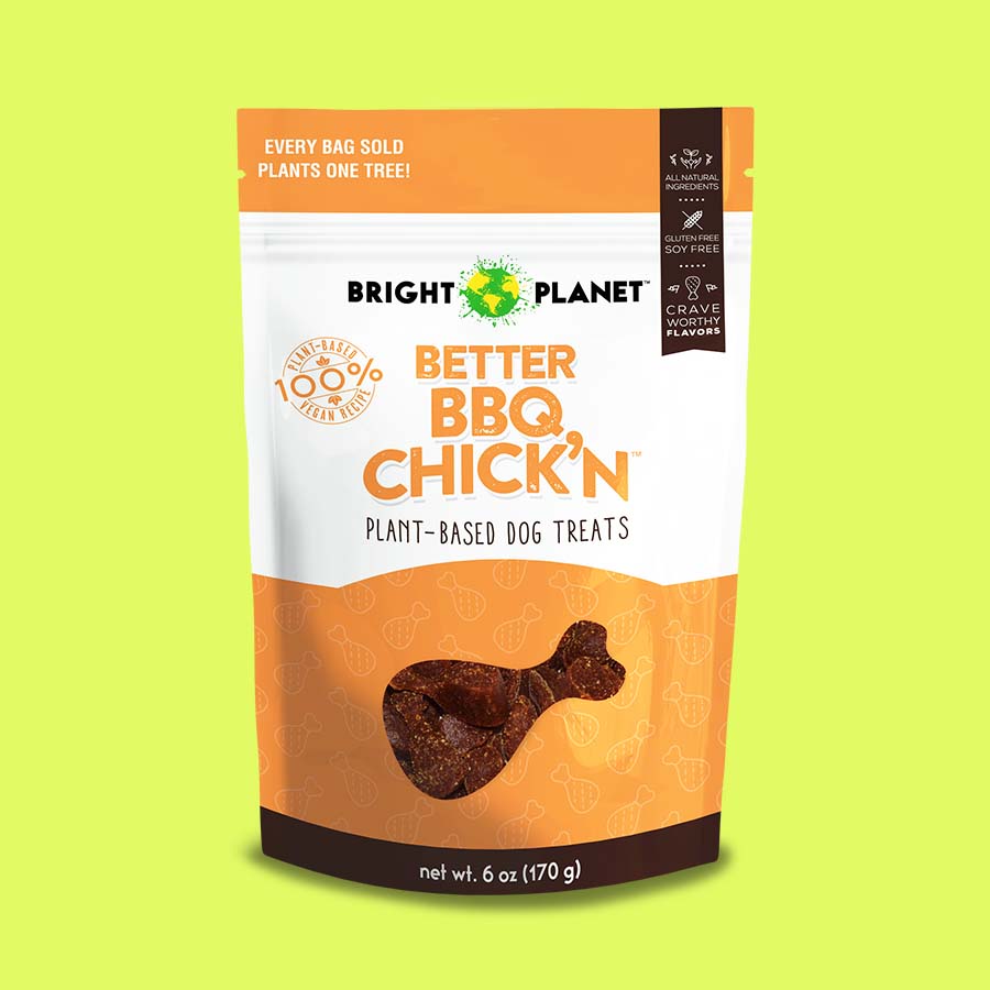 Better BBQ Chick'n Plant-Based Dog Treats by Bright Planet Pet LLC