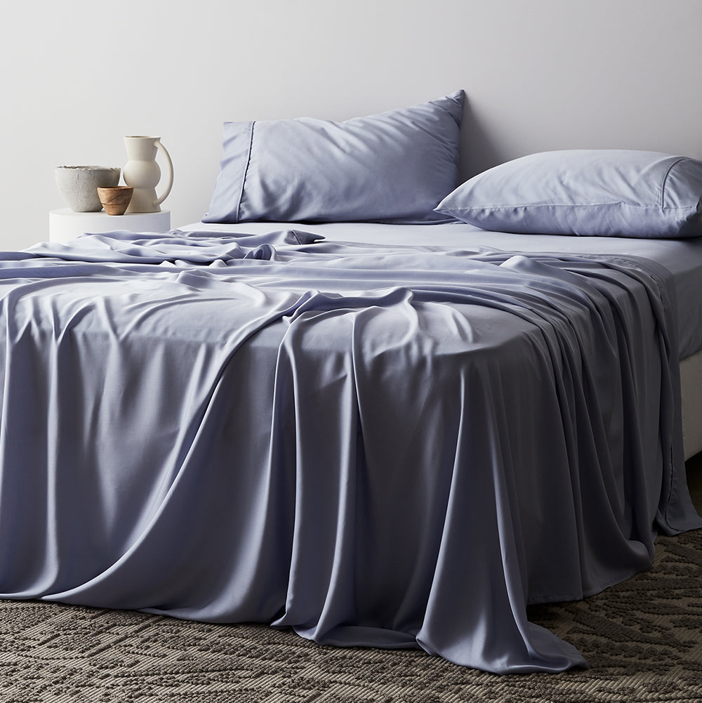 ettitude Signature Sateen Pillowcase Set - Slate / King