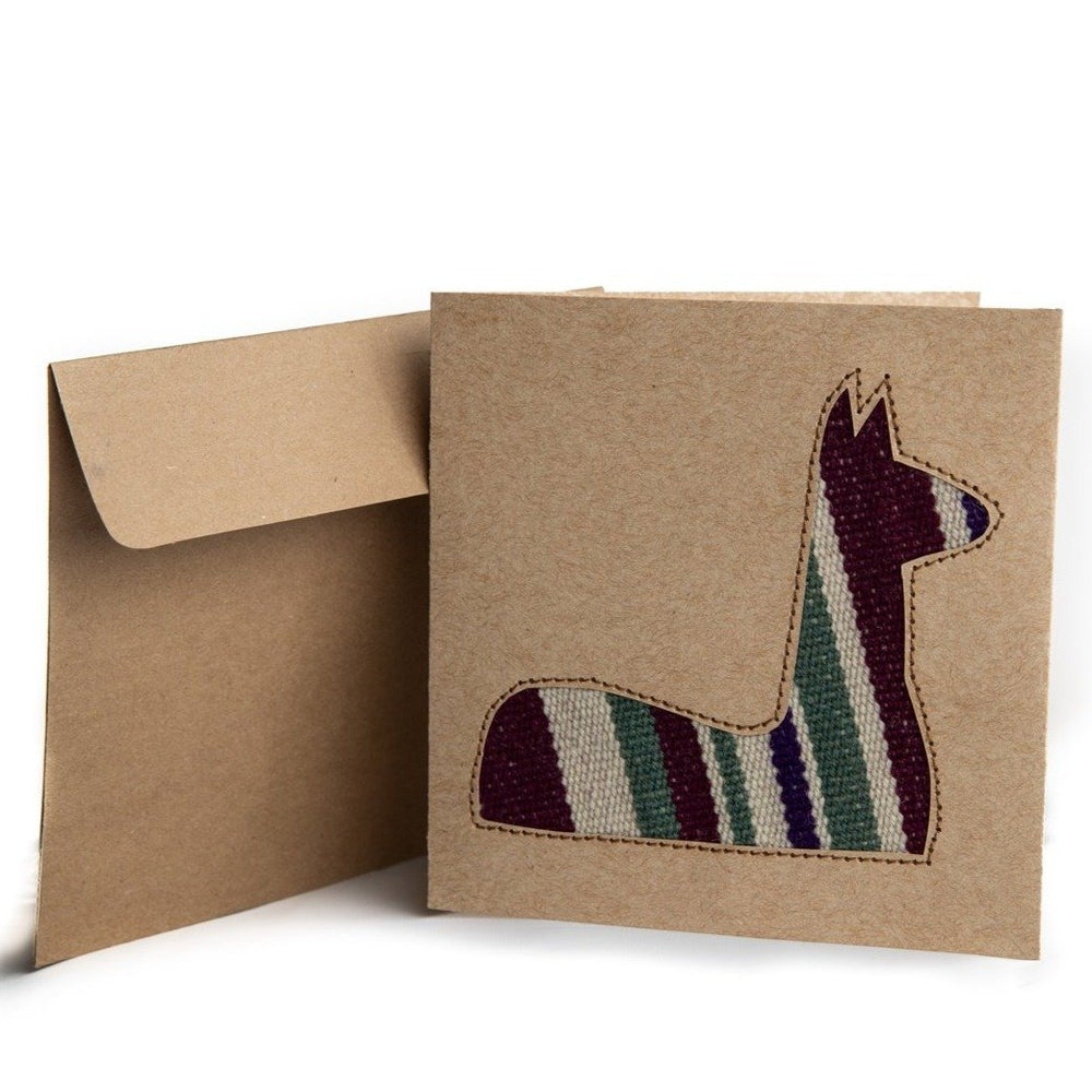 Upcycled Wool Llama Greeting Cards