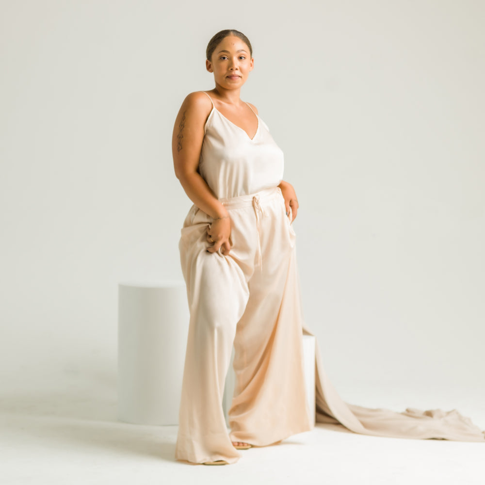 
                  
                    Sateen Wide Leg Pant by ettitude
                  
                