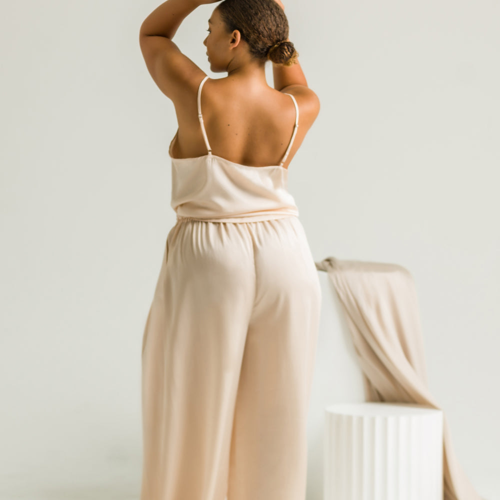 
                  
                    Sateen Wide Leg Pant by ettitude
                  
                